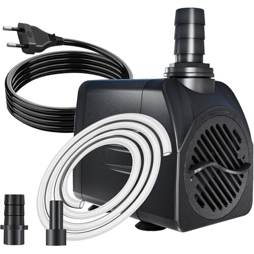 Submersible Pump 16w 800l/H - Ultra Quiet Pond/Fountain & Aquarium Pump [Overheating Protection] With 1.8m Cable - Hydroponic Systems