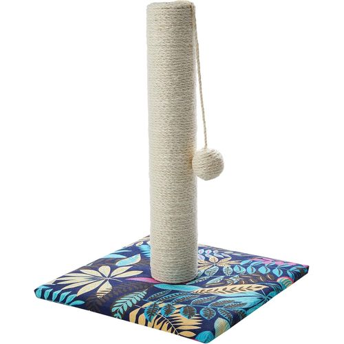 Color Leafs - Griffoir Pour Chats Adultes, Grands Et Petits, Tapis Avec Arbre Et Cordes Avec Balle Calmante Pour Chat, Grattoir En Carton, Accessoires Et Jeux Pour Animaux Des Compagnie
