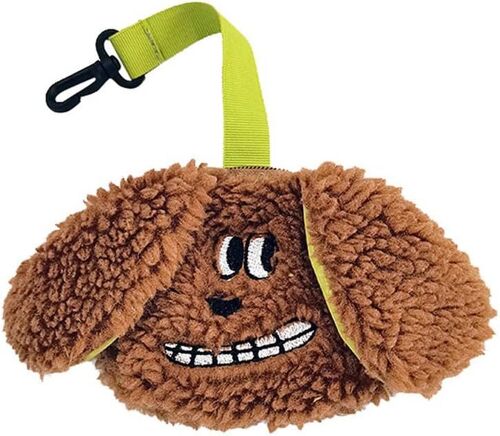 Dog Poop Bag Holder, Plush Hands Free Dog Poop Bag Dispenser With Clip Leash For All Leashes (Poop Bags Not Included)