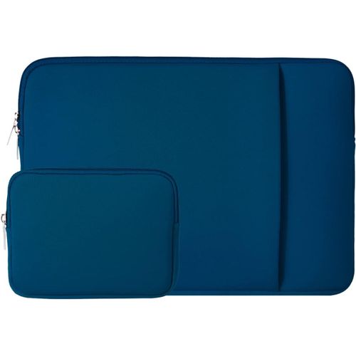 16 Inch Laptop Sleeve with Front Pocket and Accessory Pouch for MacBook Pro/Max 16 Inch M1 M2 M3 M4 A2141 A2485 A2780 A2991 A3403 A3186 (Navy Blue)