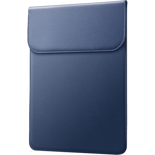 Slim Laptop Sleeve for MacBook Pro 14 Inch (M4/M3/M2/M1, 2021-2024), PU Leather Case with Magnetic Closure (Navy)