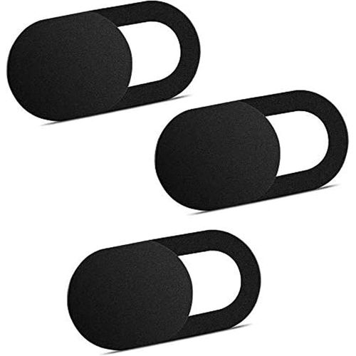 Pack De 3 Cache Webcam, Webcam Cover Autocollant Coulissant Couverture De Caméra Frontale Ultrafin Pour Laptop, Pc,Smartphones, Tablettes,Noteboook Pro, Etc. - Noir