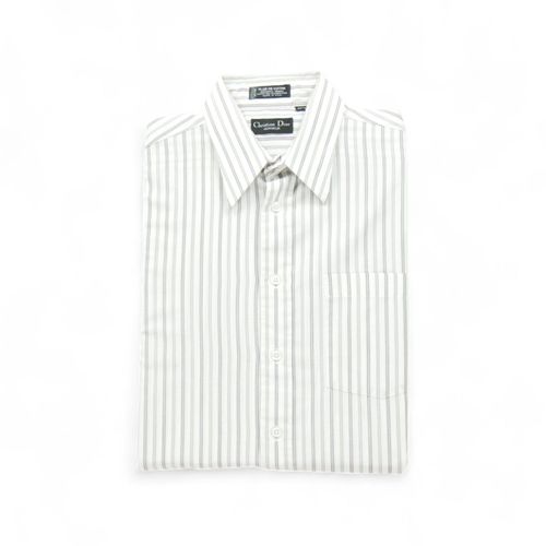 Reconditionné - Chemise Classique Homme À Rayures - Taille M - Homme - Blanc