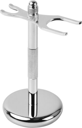 Shaving Brush Holder, Safety Razor Holder, Universal Metal Razor Brush Holder, Professional Shaving Brush Holder For Father, Husband, Boyfriend, Silver