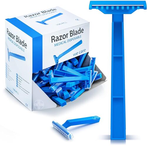 Rasoirs pour trichotomie jetable à une lame non stériles (paquet de 100 pièces)(Q188)