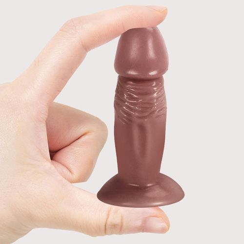 Godemichés Pénis Pour Femme Sex Toy Gode Réaliste Avec Ventouse Forte, 10 Cm Godes Dildo Pénis Stimuler Le Point G Godemichés Anal Sex Toy Pour Couples Et Hommes Débutants,Brun