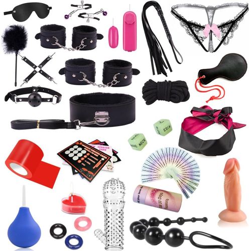 Bdsm Sex Toys Kits De Bondage Sm Sex Restraints Erotique Gode Anale 30 Pièces Fetish Cuir Sex Toys Sm Crazy Game Avec Menottes Et Plug Anal Grossier Parfait Sex Toys Érotiques Pour Couples