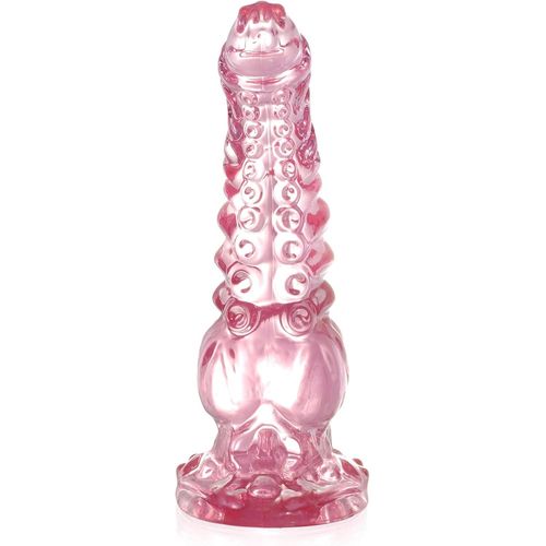 24cm Gode Tentacule Rose,Gros Gode Dragon Monstre Avec Ventouse,Godemichets Avec Big Knot, Sex Toy Pour Femme Homme Gay
