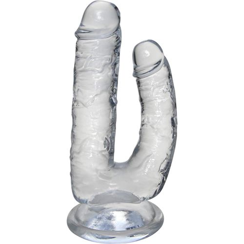 Jgd-Double Tête Réaliste Gode Anus Vaginal Double Stimulation Pénis Transparent Avec Ventouse Forte Gland Et Veines Texture Pour Femme Homme G-Point Point P Masturbation Jouet Adulte