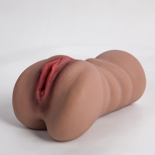 Kalanka-Pocket Pussy Male Masturbation Sex Toy Avec Réaliste 3d Vagin Et Anal Serré Portable Male Masturbation Rocker Adult Sex Doll (710g Le Brun)