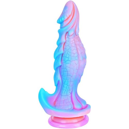 Grand Gode Fantaisie Monstre De 25 Cm Avec Une Grande Ventouse, En Silicone Dragon Xl. Ce Godemichet Anal Flexible Cible Le Point G Pour Adultes, Offrant Un Grand Plaisir Tant Aux Femmes