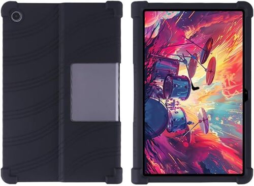 Coque pour Lenovo Tab Plus 11,5'' 2024, Supporter Silicone Enfants Housse de Protection Poids Léger Stand Coque Cover pour Lenovo Tab Plus 11,5 Pouce Tablet 2024 TB351FU, Noir