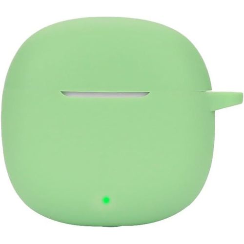 Coque Silicone Antichoc Pour Honor Earbuds X6 ¿ Étui Slim Compatible Charge Sans Fil Avec Attache Cordon, Anti-Rayures ¿ Vert Matcha