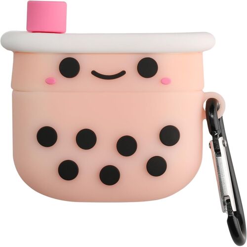 Housse pour écouteurs Compatible avec Apple AirPods 3 Coque - Coque de Protection en Silicone - Rose Ancien-Blanc-Noir
