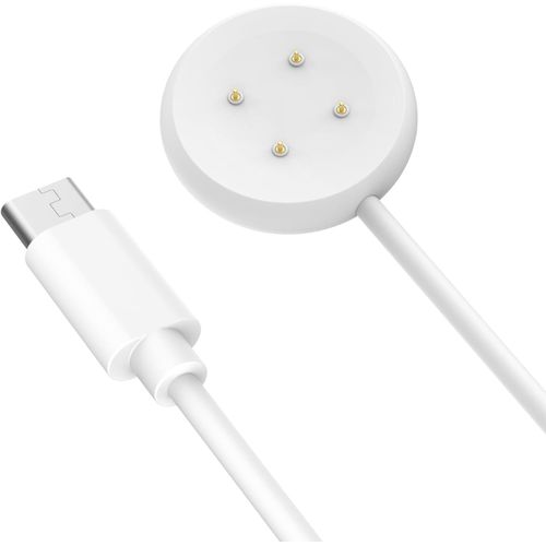 Chargeur Compatible avec Google Pixel Watch 3/Pixel Watch 2, Station de Charge Magnétique avec Câble de Chargement USB-C de 1M pour Fitbit Ace LTE/Versa 4/3/Sense 2/Sense, Blanc