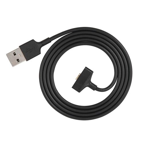 Câble USB, 5V 300mA Cordon de câble de USB de Remplacement pour Montre Fitbit Ionic, matériau ABS + TPU, Longueur 92cm, Noir