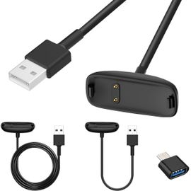 Chargeur Pour Fitbit Inspire 3 Câble De Charge De Remplacement, Cordon Usb Vers Station D'accueil Pour Montre Intelligente Tracker De Fitness, Accessoires De Fil D'alimentation, 2 Pièces