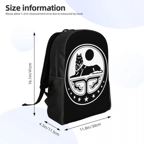 Sacs à dos personnalisés avec armoiries tchétchènes pour femmes et hommes, cartable décontracté pour l'école universitaire, sacs tchétchènes