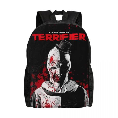 Sac à dos de voyage personnalisé avec motif de film Terrifier pour femmes et hommes, cartable d'école, d'ordinateur, d'horreur, d'Halloween, de clown, pour étudiants
