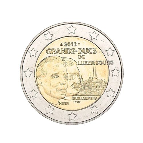 2 € Commémorative 2012 Luxembourg Grand-Duc Guillaume Iv