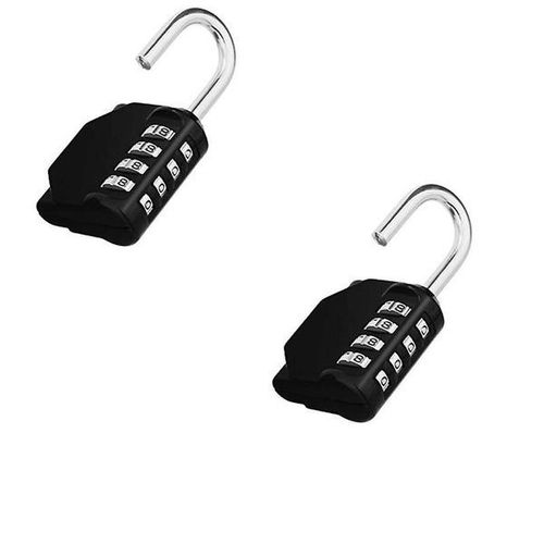 Lot de 2 cadenas à combinaison à 4 chiffres, sûrs et durables ¿ Haute sécurité, étanches, parfaits pour les casiers, les bagages et plus encore.