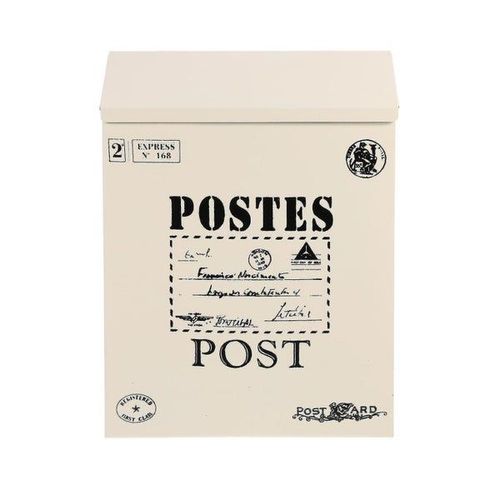 Boîte aux lettres verrouillable vintage - Boîte aux lettres décorative pour le bureau et la maison, rangement sécurisé pour lettres et colis, design élégant en fer