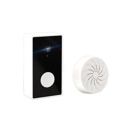 Sonnette vidéo sans fil Tuya Wi-Fi avec carillon et audio bidirectionnel, vision nocturne HD, notifications instantanées, installation facile