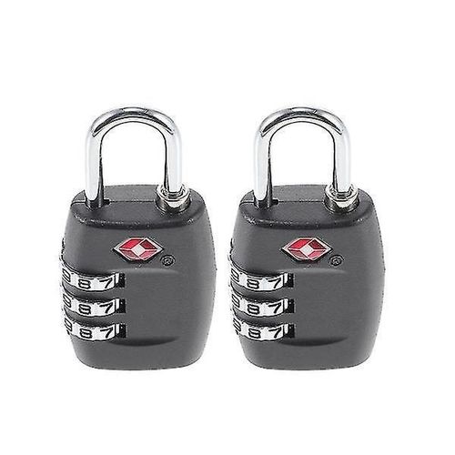 Cadenas de voyage TSA335 (lot de 2) - Cadenas à combinaison robuste à 3 chiffres pour bagages, casiers et sacs - Sécurité certifiée TSA