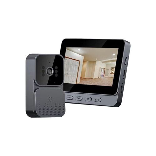 Sonnette d'interphone visuelle sans fil 4,3 pouces avec écran IPS et vision nocturne - Solution de sécurité pour maison connectée