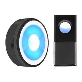 Sonnette sans fil étanche et polyvalente avec 5 niveaux de volume, 58 mélodies, indicateur LED et installation facile