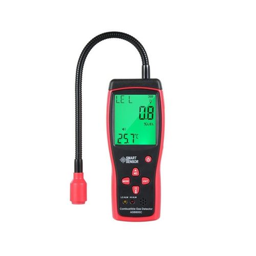 Détecteur de fuite de gaz combustible portable SMART SENSOR avec écran LCD et sonde flexible pour des tests de gaz sûrs