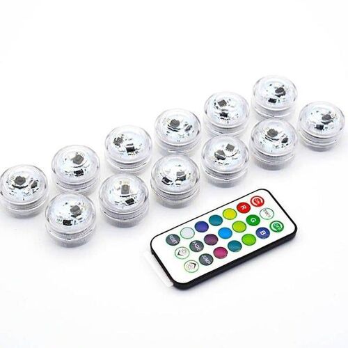 Lumières Led Étanches À Changement De Couleur Avec Télécommande - Alimentées Par Piles Pour Événements Et Décorations Intérieures/Extérieures