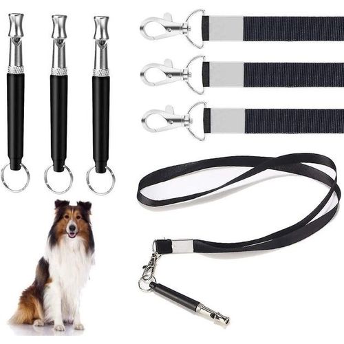 Ensemble De Sifflets Professionnels À Ultrasons Pour Chien Avec Fréquence Réglable Et Sangle - 3 Sifflets Durables Pour Un Dressage Efficace