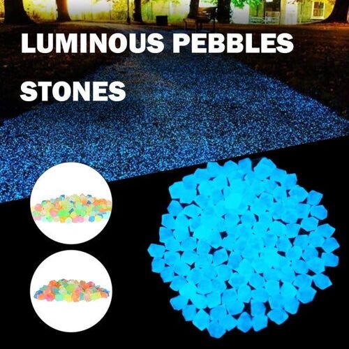 Galets Bleus Phosphorescents (300 Pièces) ¿ Pierres De Jardin Lumineuses Pour Décoration Intérieure Et Extérieure