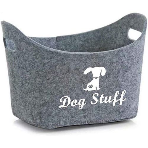 Panier de rangement pliable en feutre pour jouets de chien ¿ Écologique, durable, avec poignées ¿ Idéal pour l'organisation de la maison