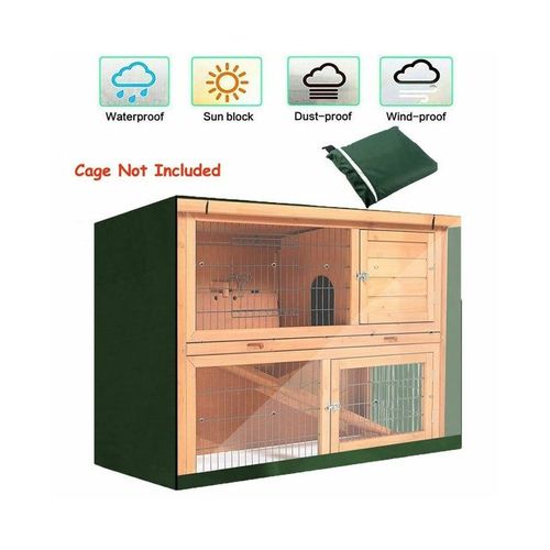 Housse De Protection Durable Pour Clapier À Lapins 122 X 50 X 105 Cm ¿ Résistante Aux Intempéries, Ventilée Et Sécurisée Avec Panneau De Visualisation Pour Une Protection Optimale Des Lapins.