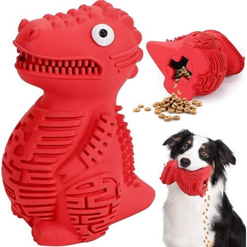 Jouet Interactif À Mâcher En Caoutchouc Pour Chiens De Taille Moyenne À Grande - Distributeur De Friandises Et De Soins Dentaires