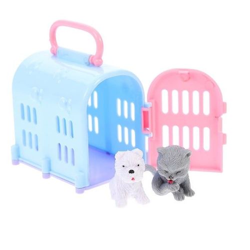 Charmant Ensemble De Mini Maisons Pour Chat Et Chien - 3 Maisons Colorées Pour Animaux De Compagnie Pour Le Jeu Des Enfants Et La Décoration Intérieure - Parfait Pour Les Scènes Miniatures Et Les Dioramas-Générique