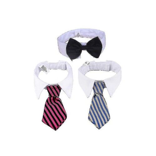 Ensemble Noeud Papillon Et Cravate Réglables 3 Pièces Pour Chiens Et Chats ¿ Accessoires De Costume Élégants Pour Animaux De Compagnie En Toute Occasion