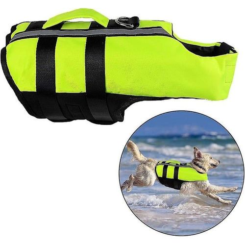 Gilet De Sauvetage Réglable Pour Chien ¿ Gilet De Sécurité Avec Bandes Réfléchissantes Et Poignée Ergonomique Pour Petits Et Grands Chiens