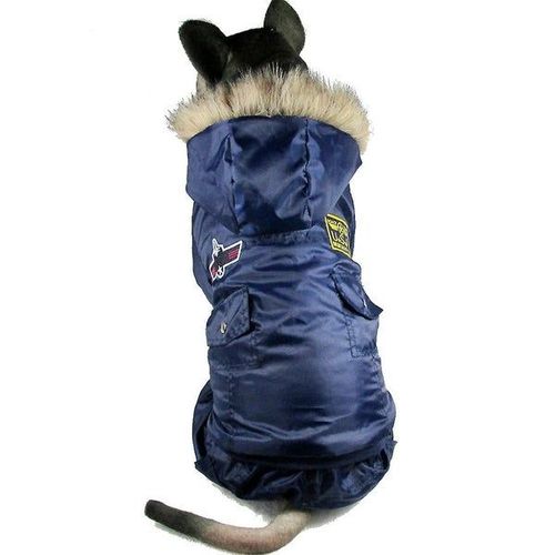 Manteau Élégant En Coton Épais Pour Petits Chiens ¿ Veste D'hiver À Quatre Pattes Avec Col En Fourrure, Imperméable Et Chaude Pour Les Aventures En Plein Air
