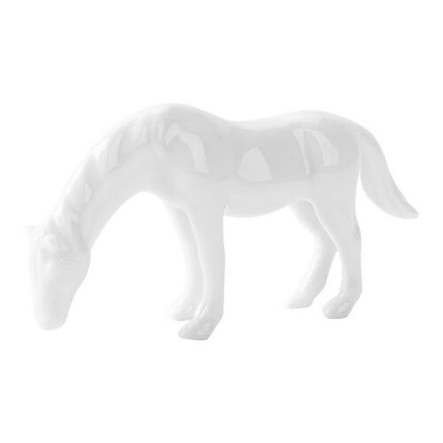 Charmant Mini Cheval En Céramique Décoratif ¿ Ornement Élégant Pour La Maison Et L'aquarium, Choix De Cadeau Élégant, Décoration En Céramique Blanche De 8,3 Cm
