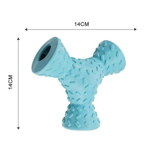 Balle Interactive Pour Friandises Pour Chien ¿ Jouet Puzzle Iq Pour Un Jeu Stimulant, Une Alimentation Lente Et Une Bonne Santé Dentaire, Caoutchouc Naturel Durable, 3 Trous Pour Friandises