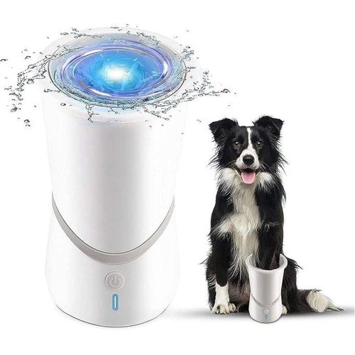 Lave-Pattes Électrique Automatique Pour Chien - Brosse En Silicone À Nettoyage Rapide Pour Un Nettoyage Facile Des Pattes De Votre Animal