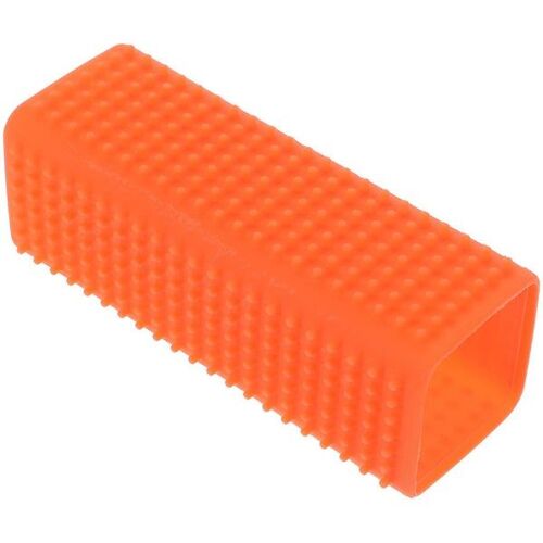 Brosse Anti-Poils En Silicone Pour Animaux De Compagnie ¿ Outil De Nettoyage Ultime Pour Chiens Et Chats ¿ Compacte Et Durable ¿ Orange Vif