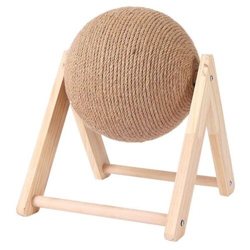 Tapis De Course Et Griffoir Pour Chat En Sisal Naturel Tobots  - Jouet En Bois Durable Pour Jouer, Faire De L'exercice Et Protéger Les Meubles