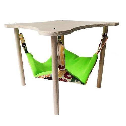 Hamac Suspendu Confortable Pour Hamsters, Cochons D'inde Et Chinchillas - Lit En Bois Sûr Pour Le Repos Et Le Jeu - Accessoire Parfait Pour Animaux De Compagnie