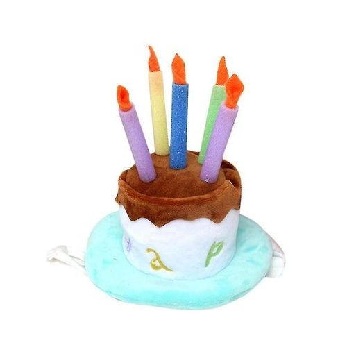 Adorable Chapeau D'anniversaire Pour Chien De Dessin Animé - Conception De Gâteau, Réglable, Confortable Pour Les Petites Races, Parfait Pour Les Célébrations Et Les Séances Photo