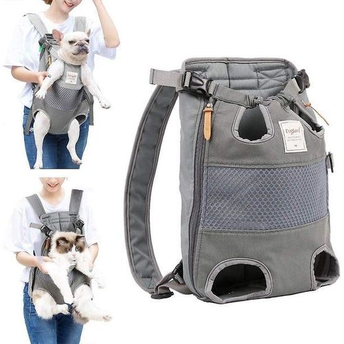 Sac À Dos De Transport Confortable Et Réglable Pour Chiens De Taille Moyenne À Grande, Gris, Sûr Et Durable Pour Les Aventures En Plein Air.