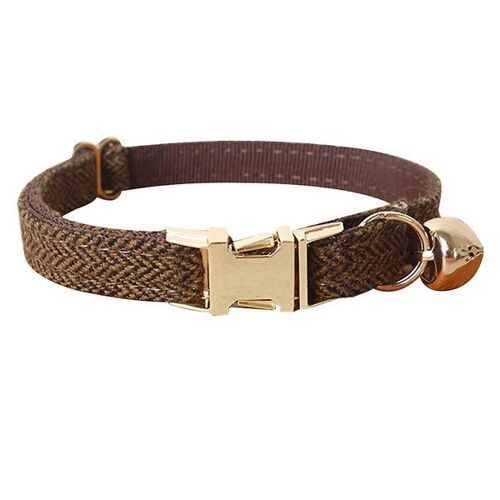 Collier Pour Chien Élégant En Cuir Véritable Avec Bande Réfléchissante Et Anneaux En D En Acier Inoxydable Robustes - Parfait Pour Toutes Les Races